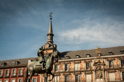 马约尔广场,大广场,马德里,纪念碑,水平画幅,建筑,无人,阳台,欧洲,广场