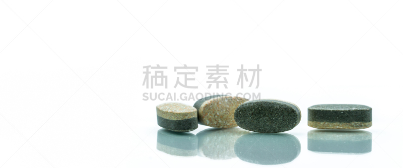 营养品,白茶,有机食品,芽草之类,白色背景,螺旋菌,药丸,健康食物,分离着色,多层效果