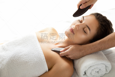传统,女人,专业人员,药,厚木板,泰国,中国,木制,人体,健康水疗