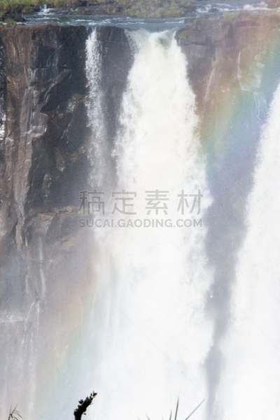 赞比亚,宏伟,津巴布韦,风景,维多利亚瀑布,赞比西河,垂直画幅,水,美,褐色
