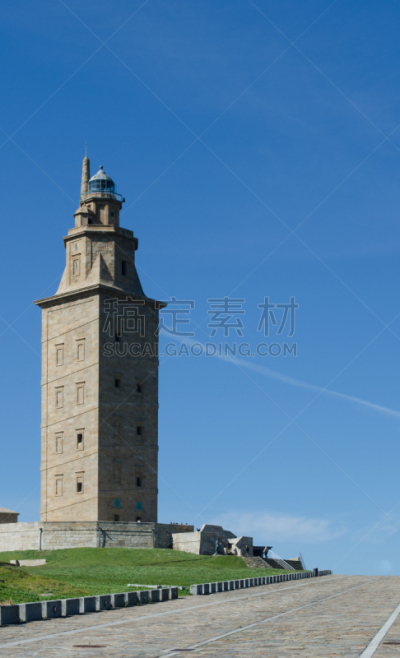 纪念碑,大西洋,塔赫,加利西亚,西班牙,洛杉矶县,特拉华,从上面看过去,垂直画幅,天空