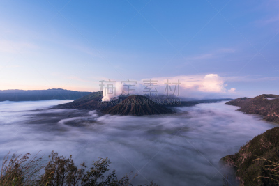 火山,山,泗水,塞梅鲁火山,滕格尔火山,bromo-tengger-semeru national park,东爪哇,陨石坑,灰树,路锥