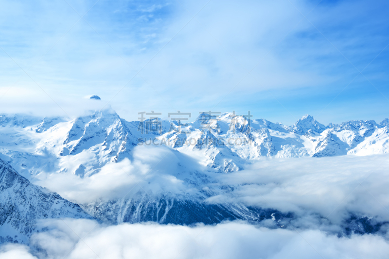 俄罗斯,山,地形,自然美,特写,永冻层,滑雪板,天空,美,水平画幅