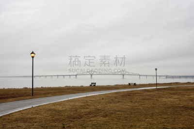 哈德逊河,雾,塔潘泽大桥,美国中大西洋地区,怪异,图像,公园,宁静,无人,河流