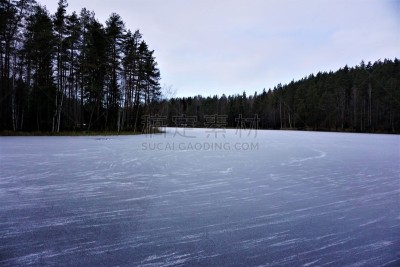 湖,白昼,冻结的,云,寒冷,环境,霜,雪,天气,海岸线
