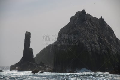 岩石,粗毛鸬鹚,水,天空,瓦利斯群岛和富图纳群岛,苏丹共和国,夏天,石材,北美,白色