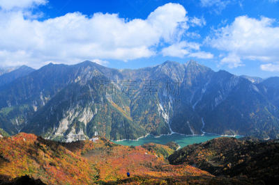 富山,黑部市,自然,天空,旅游目的地,水平画幅,秋天,无人,日本阿尔卑斯山脉,户外