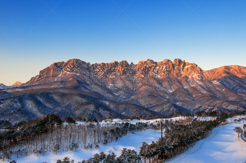 冬天,山,蔚山,岩石,韩国,雪岳山,奇丽桑国家公园,首尔,天空,公园