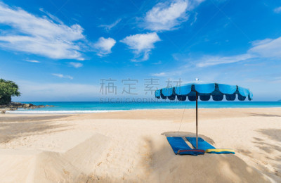 泰国,卡隆海滩,普吉岛,水平画幅,沙子,无人,蓝色,夏天,户外,岛