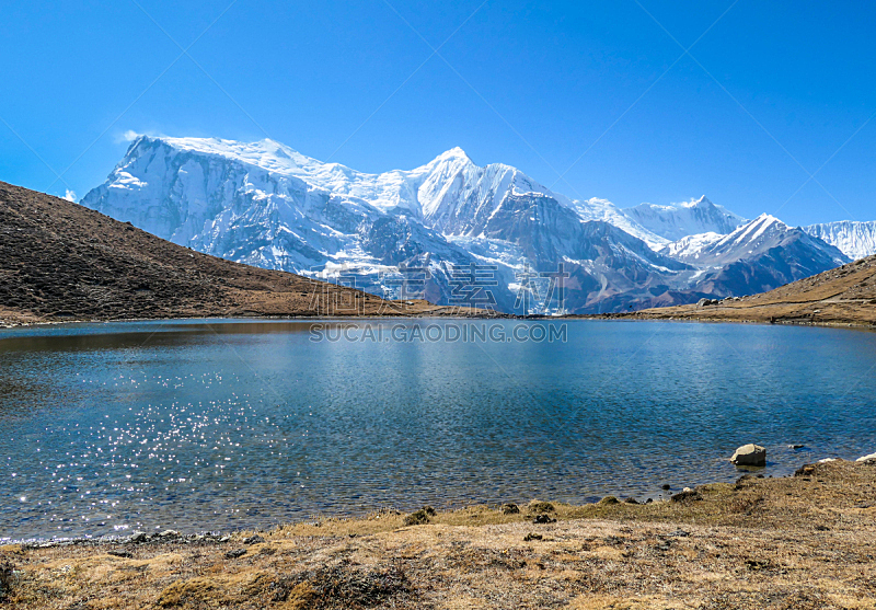 喀喇昆仑山,自由,尼泊尔,女人,无人机,湖,汽车赛道,背景,安娜普娜环线,夏天