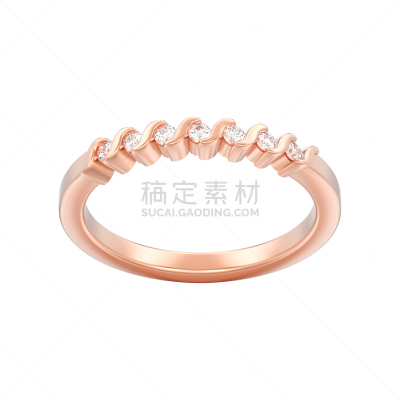绘画插图,周年纪念,玫瑰金,三维图形,分离着色,乐队,钻石戒指,个人随身用品,美,宝石