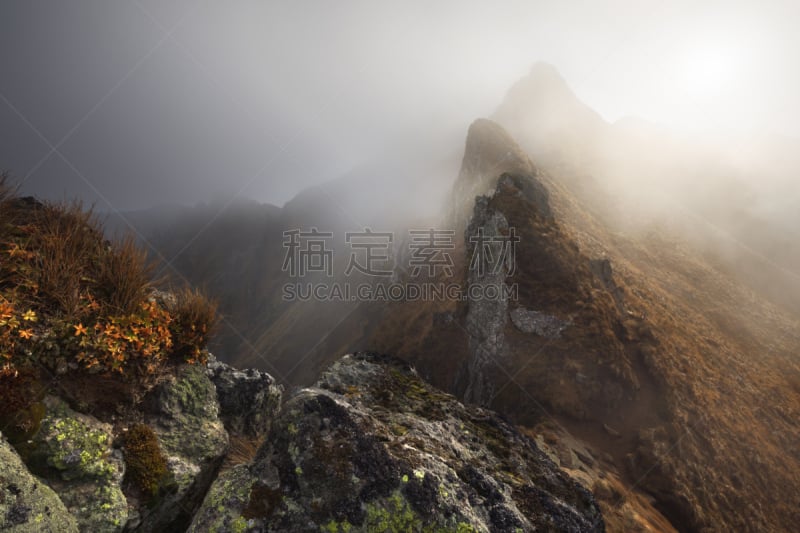 风景,法国,秋天,奥弗涅,皮昂圣西,方向,水平画幅,云,山,无人