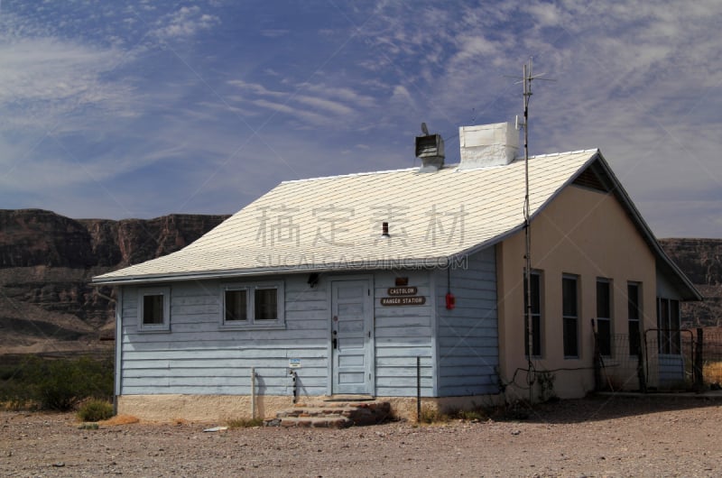 建筑外部,格兰德河山谷,奇索斯山脉,大转向国家公园,砖坯,德克萨斯,国家公园,水平画幅,无人,户外