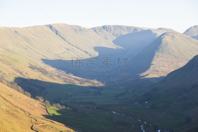 英格兰湖区,坎布里亚,风景,山,英国,湖,马丁戴尔,哈林菲尔山,云,户外