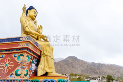 佛,弥勒佛,修道院,水平画幅,雕塑,无人,雕像,寺院,印度,华丽的