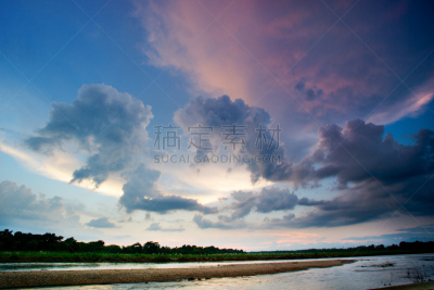 奇旺,河流,尼泊尔,拉布蒂,特莱,鳄鱼,美,公园,水平画幅,无人