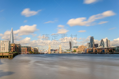 泰晤士河,伦敦城,城市天际线,芬彻奇街二十号,第42号塔,瑞士再保险塔,碎片大厦,伦敦塔,南华克地区　