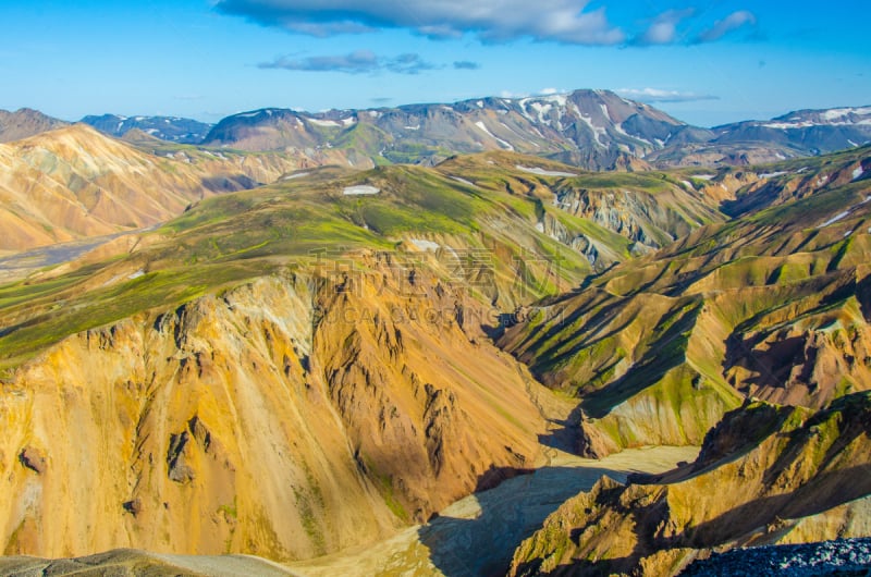 兰德玛纳,冰岛国,地形,赫克拉火山,fjallabak nature reserve,美,水平画幅,山,火山地形,夏天