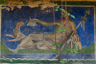 Herculanum, fresque, mosaïques, Maison du squelette