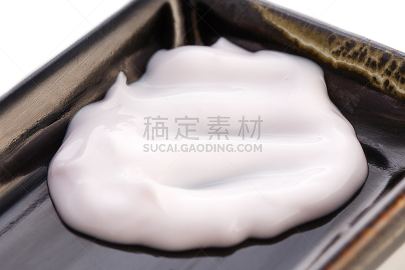 奶油,白色背景,化妆用品,织品样本,锯缘青蟹,洁面乳,抗衰老,润肤露,挤