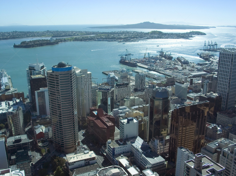 奥克兰,城市,waitemata harbour,rangitoto channel,hauraki gulf islands,水,水平画幅,无人,海港,城市天际线