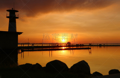 湖,自然,背景,黑云压城,在上面,水,天空,禅宗,公园,灯笼