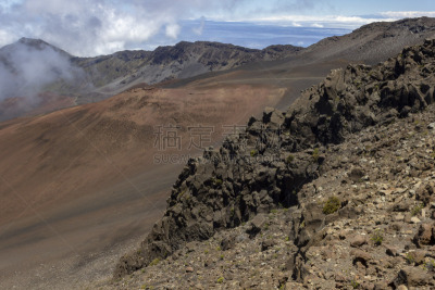 夏威夷,风景,毛伊岛,哈雷卡拉火山口,太平洋岛屿,云,小路,沙漠,岩石,夏天