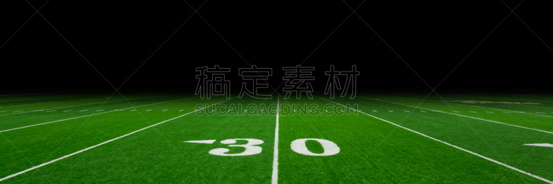 美式橄榄球场,留白,团体性运动,水平画幅,绿色,无人,全景,美式腰旗橄榄球,橄榄球运动员,美式足球