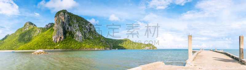 巴蜀,天空,海滩,岛,海洋,风景,泰国,蓝色,全景,鱼类