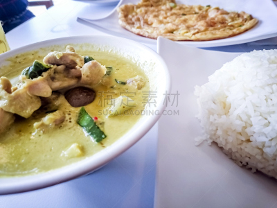 绿咖喱,咖喱粉,亚洲,蔬菜,泰国食品,香料,食品,咖喱,泰国,图像