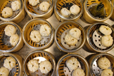 传统,泰国,点心,街头食品,商务,篮子,热,小圆面包,清新,食品