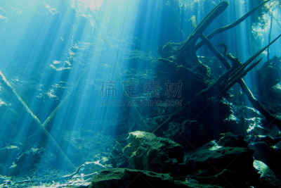 水肺潜水,沼穴,洞穴,洞,水,水平画幅,水下,石灰石,户外,污水坑
