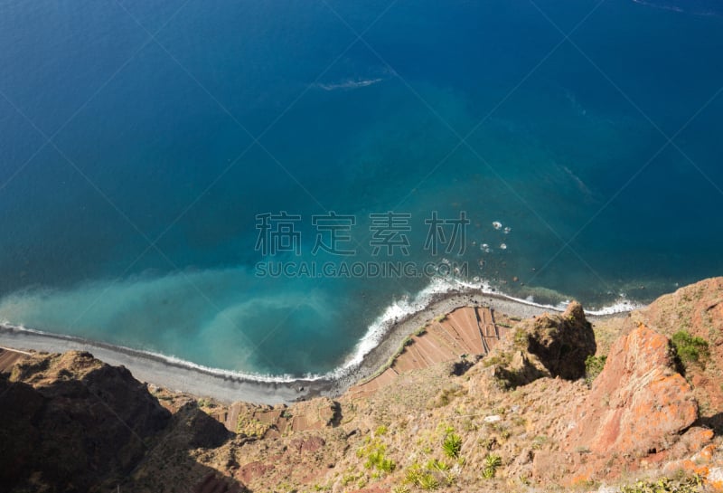 马德拉,圣路卢卡斯,岩面,水平画幅,高视角,山,大西洋,大西洋群岛,旅行者,海岸地形