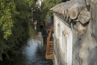 建筑,传统,自然,古老的,人类居住地,图像,海峡,著名景点,古典式,济南