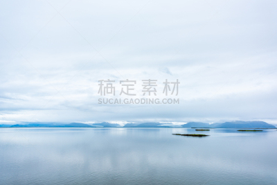 大西洋,峡湾,城镇,宁静,水,山,地形,冰岛国,高视角,航拍视角