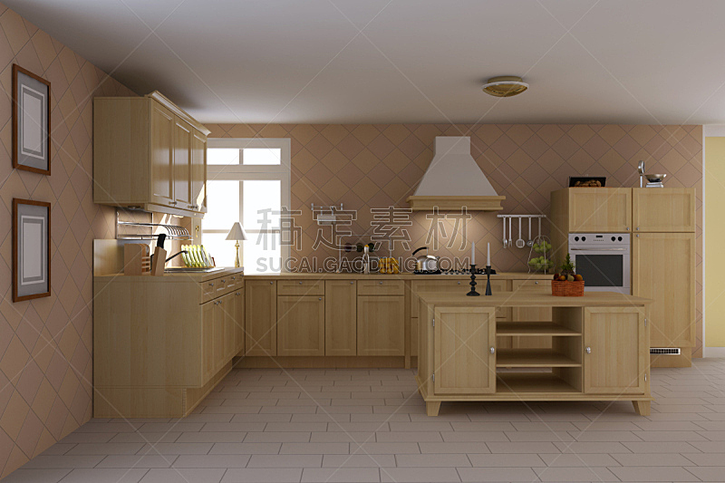 厨房,简单,餐具,水平画幅,形状,无人,架子,灯,家具,金属
