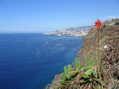 葡萄牙,马德拉群岛,天空,水平画幅,无人,火山地形,大西洋,大西洋群岛,户外,火山岩