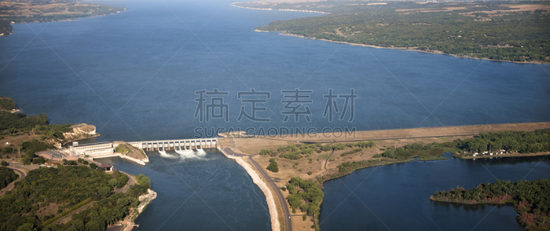水坝,航拍视角,透视图,波音达猎犬,自然神力,密苏里河,水库,湖,河流,水灾