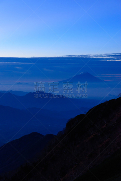 云,富士山,海洋,山,垂直画幅,天空,美,巴岳山,秋天,无人