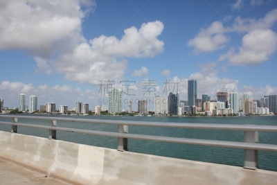 里肯巴克铜锣湾,迈阿密,城市天际线,佛罗里达,美国,卡比斯坎湾,棕榈滩,布瑞肯大道,南部海滩,迈阿密海滩