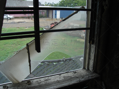 窗户,坏掉的,飓风卡特里娜,纽奥尔良,安全护栏,路易斯安那州,飓风,水平画幅,无人,古老的