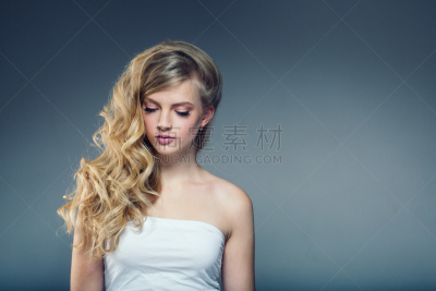 金色头发,女人,肖像,皮肤,美,彩妆,水平画幅,美人,化妆用品