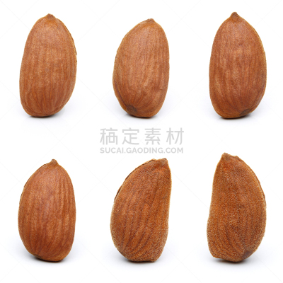 杏树类,坚果,分离着色,褐色,干花,生食,偏远的,组物体,干的,特写