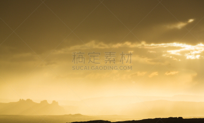 犹他,秋天,沙漠,乌云