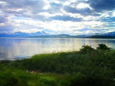 自然,斯匹兹卑尔根,挪威,明亮,非凡的,水,天空,气候,雪,夏天