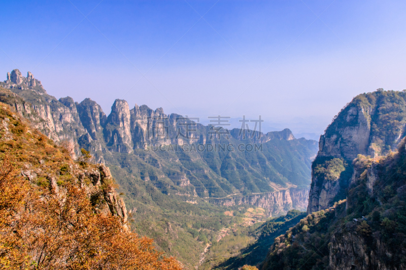 山,太行山,体育界,自然,天空,台阶,高原,悬崖,水平画幅,地形