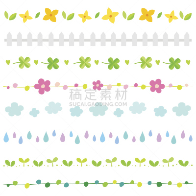 天气,春天,国境线,连翘属植物,封锁线,雨滴,庆生会,三叶草,秧苗,布置