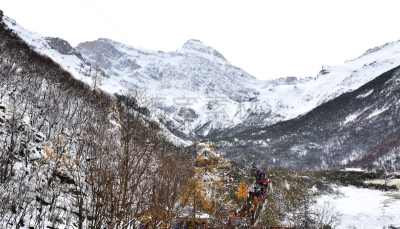 雪,山,黄龙 ,天空,公园,水平画幅,无人,游泳池,异国情调