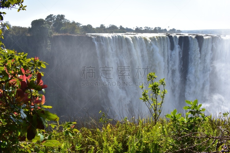 非洲,风景,图像,津巴布韦,无人,瀑布,户外,水平画幅,旅行,摄影