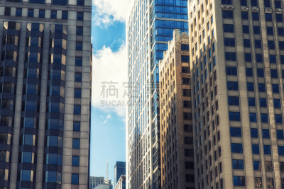 芝加哥市,城市生活,地形,办公室,水平画幅,纹理效果,幕墙,无人,格子,户外